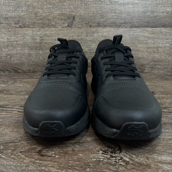 Kuru Shift Shoes Men\'s 10.5 M Jet Black Leather Anti-Slip Walking Sneaker